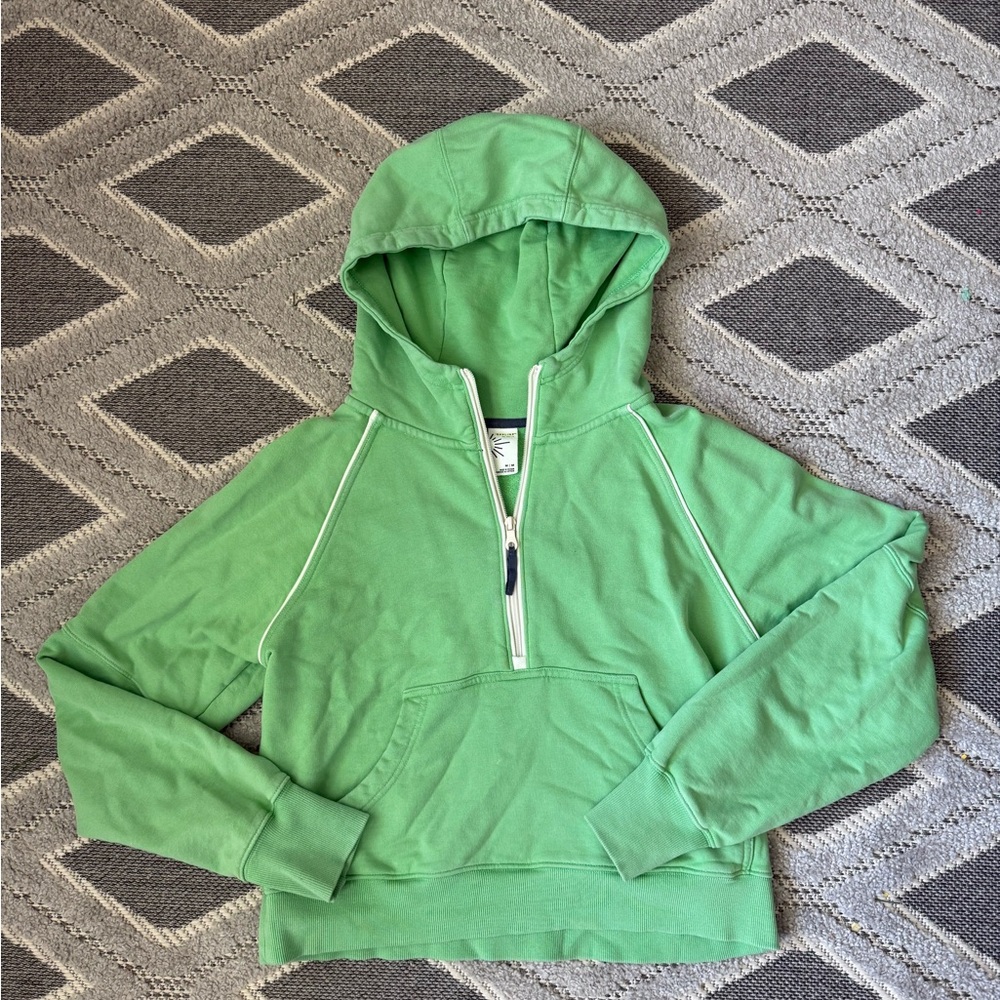 Aerie Green Half-Zip Hoodie